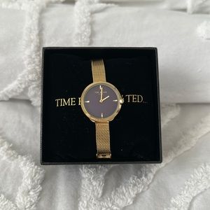 Ted Baker London Mesh Strap Gold Watch